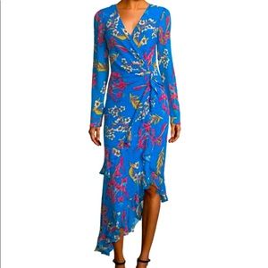 Etro Blue Floral Midi Dress
